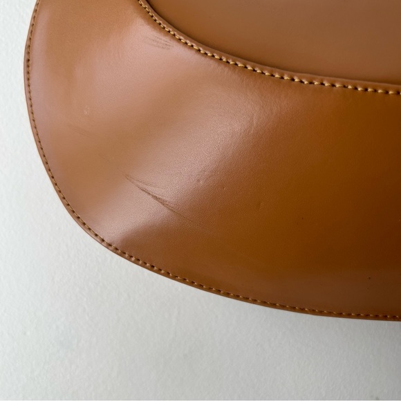 Tiffany and Fred Paris Leather Handbag Purse Brown Tan - Picture 3 of 16